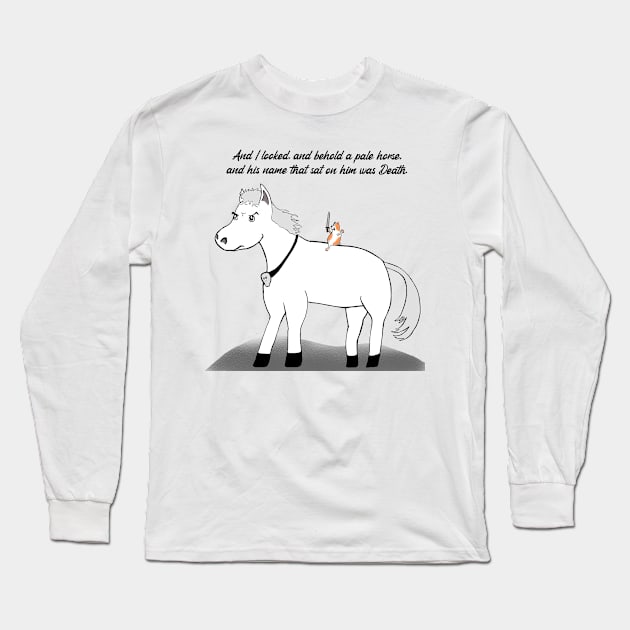 A pale horse, the rider, death! Long Sleeve T-Shirt by WhiteMonkeyTees